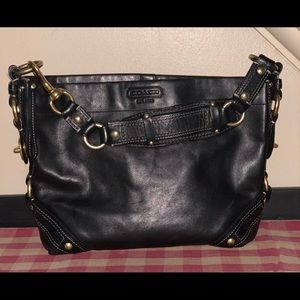 Coach Carly Black Leather shoulder bag